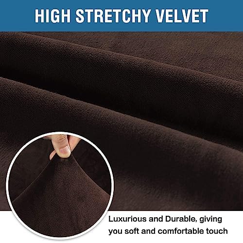 H.VERSAILTEX Stretch Velvet Armchair Cover Couch Covers 1 Cushion Chair - Image 3
