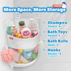 UNEEDE 3.5 Gallons Corner Mounted Versatile Bath Toy Organizer - Image 6