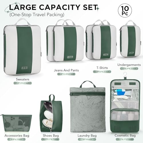 OlarHike 10 Set Compression Packing Cubes - Image 2