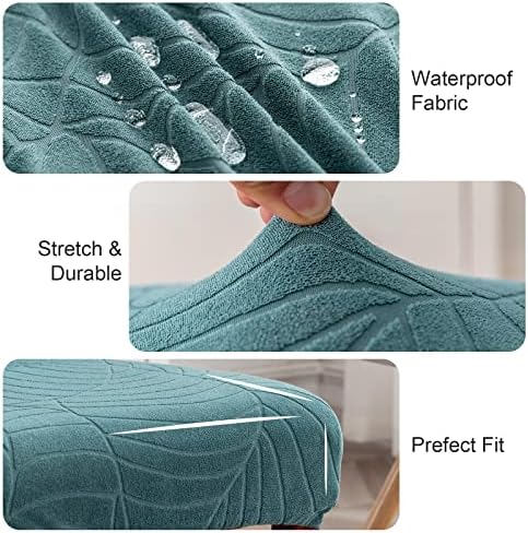 Genina Waterproof Dining Chair Covers Set of 4 Parsons Chair Slipcovers - Image 3
