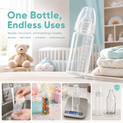 DOITOOL 15 Pcs Disposable Baby Bottles 100ml Plastic Newborn Milk Bottles - Image 4