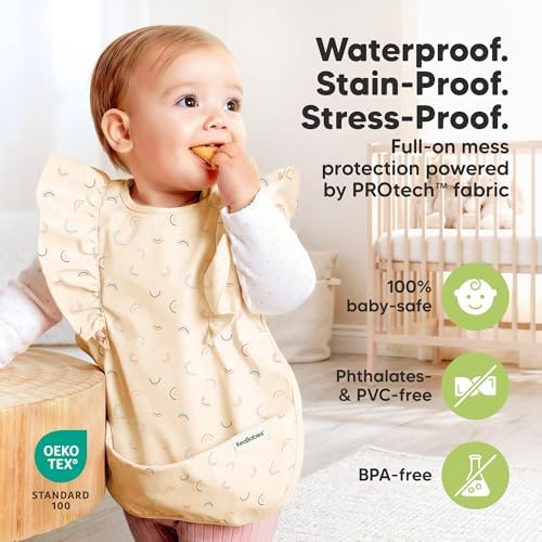 KeaBabies Waterproof Bibs for Baby Girl, Boy 2pk Lightweight - Image 4