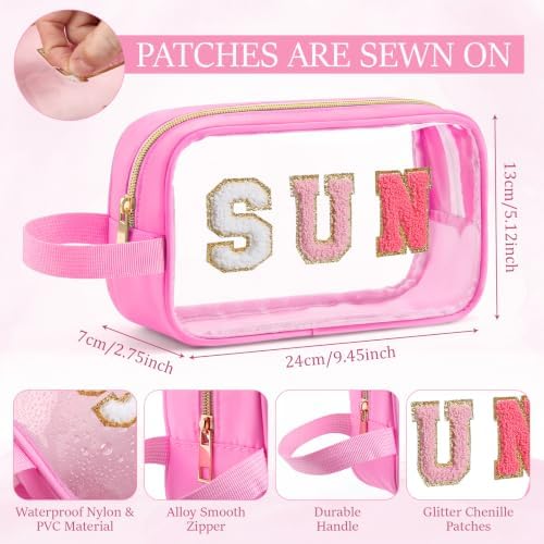 Kacctyen Sunscreen Bag Clear Makeup Toiletry Pouch Beach Vacation Essentials - Image 2