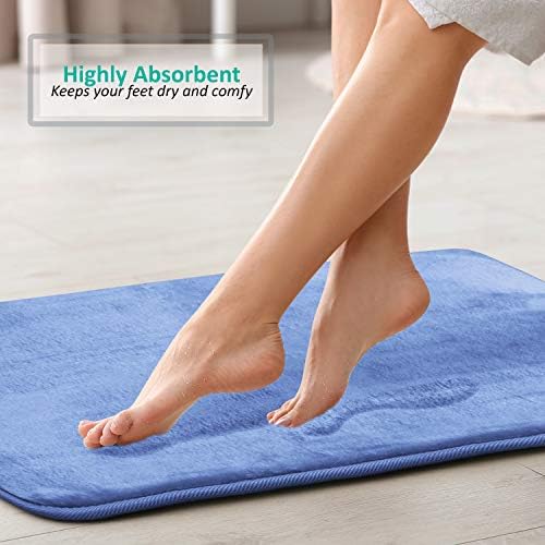 Clara Clark 3 Piece Bathroom Rugs Bath Mat Set, Velvet Memory Foam Bath Mats - Image 6