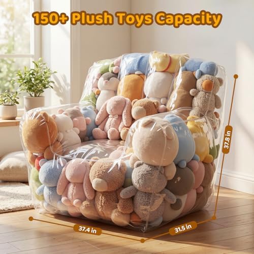 NTYNTY Clear Stuffed Animal Storage Chair - Image 2