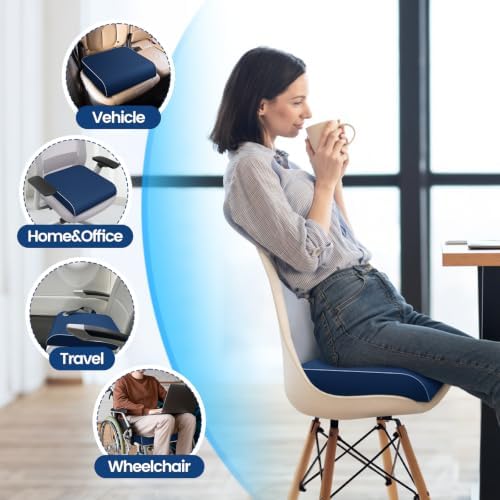 SweetSlubr Seat Cushion, Chair Pad, Memory Foam Tailbone Pain Relief - Image 6