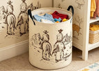 ESSME Kids Laundry Basket, Cow boy Hamper Collapsible Canvas Waterproof Storage - Image 7