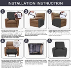 NILUOH Stretch Recliner Covers 4 Piece, Non-Slip Lazy Boy Chair Covers - Image 6