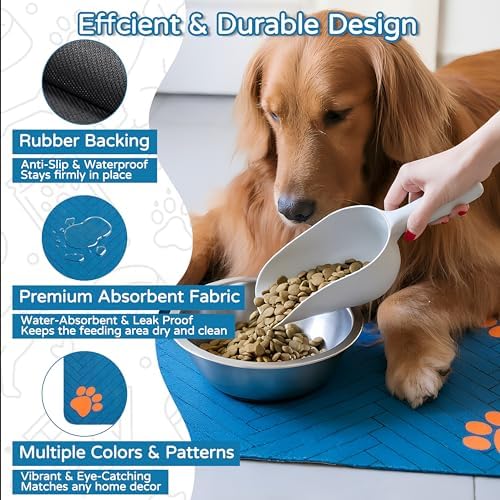 Dog Cat Food Mat, Absorbent Pet Feeding Mat - Image 4