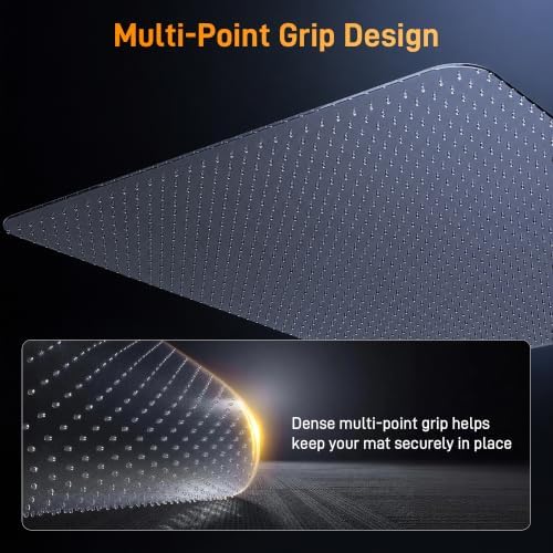 Office Chair Mat for Low-Pile Carpet, 36 in Round, Carpet Protector - Image 4