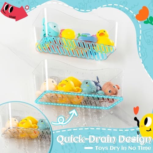 MIUKAA 2 Pack Bath Toy Storage Holder - Image 4
