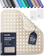 homerella Square Shower Mat Non Slip Anti Mold 21x21 Anti Slip Shower Mat by Homerella