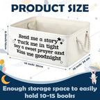 Marsui 1 Pcs Read Me a Story Book Storage Basket, Tuck Me in Tight - Image 2