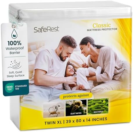 SafeRest Waterproof Mattress Protector Twin XL Size by SafeRest