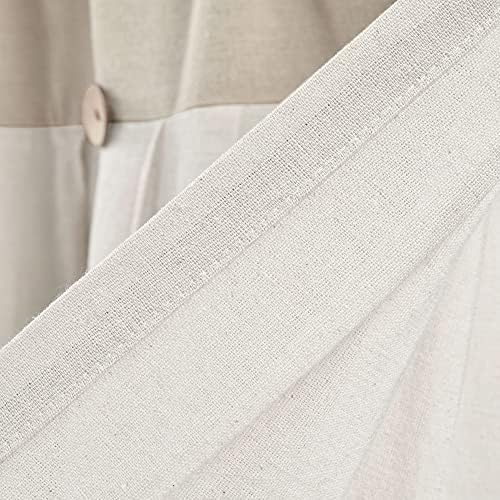 Lush Decor Linen Button Valance | 52"W x 18"L | Farmhouse Style | Coconut Husk - Image 5
