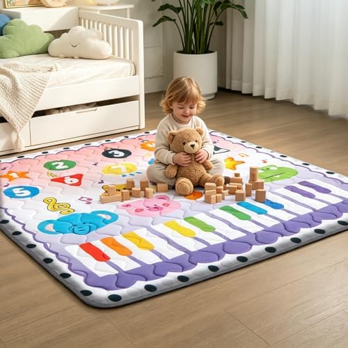 RONGFA Baby Play Mat for Floor, Playpen Mat for Toddlers Infant Kids, Machine - Image 7
