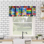 Alphabet ABC Kids Valance Curtain Colorful Cartoon Animal Learning Inspirational - Image 4
