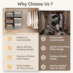Homsorout Hanging Closet Organizer 4 Tier - Image 3