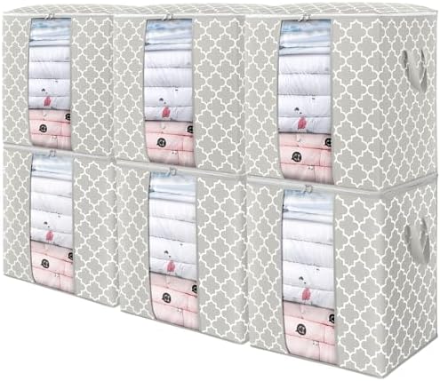 Storage Bags 6 Pack 100L Clothes Organization and Storage Containers by WiseLife