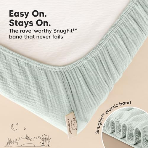 2-Pack Muslin Mini Crib Sheets for Boys, 38x26 Fitted Sheet - Image 7