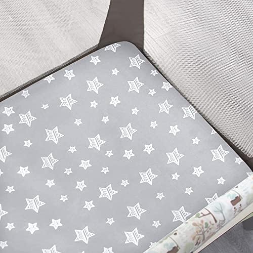 Pack and Play Sheets, Mini Crib Sheets, Stretchy Playard Fitted Sheet - Image 2