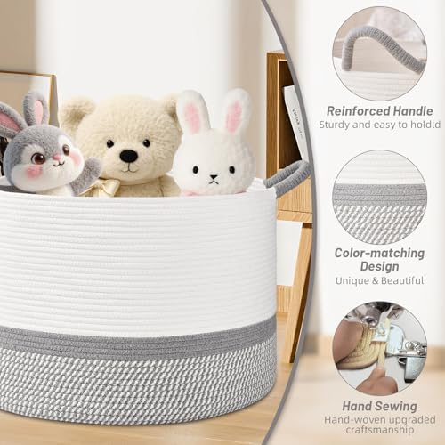 67L Large Blanket Basket, Woven Baskets - Image 5