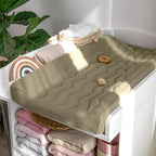 lulumoon Muslin Changing Pad Cover: Quilted Cotton Gentle on Baby's Skin - Image 2