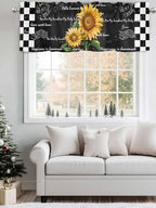 Vandarllin Buffalo Plaid Kitchen Curtains Valances - Image 4