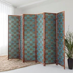 6 Panel Bamboo Room Divider, 5.6 ft Tall Double-Sided Folding Privacy Screen - Image 3