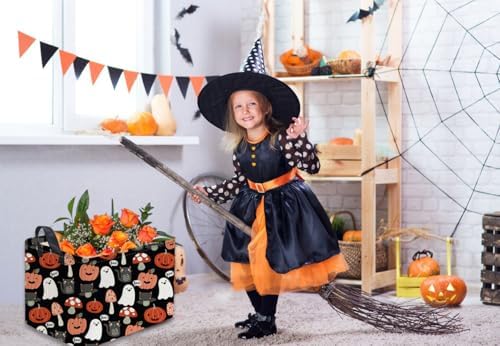 Sanjiaofeng Rectangular Kids Basket Halloween Storage Bins, Cute Storage Basket - Image 4
