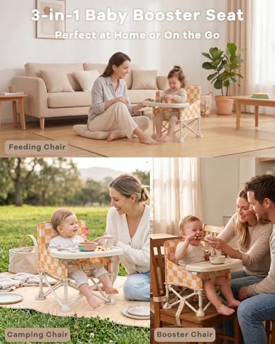 3-in-1 Portable Baby Chair, Foldable Travel Booster Seat - Image 3