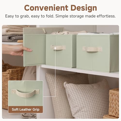 StorageWorks Closet Storage Bins, Light Green - Image 6