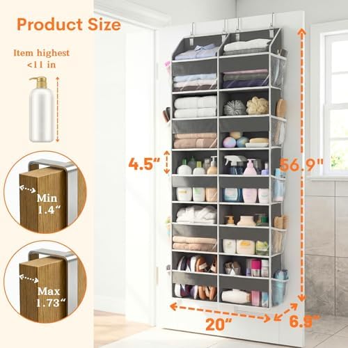 Ofiray-home 5-Tier Over Door Organizer, 10-Compartment Wide Storage Rack - Image 4