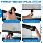 Blossound 2 Pack Car Window Sun Shades, Translucent Black, 22 x 24 Inch - Image 4