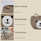 CherryNow Baby Basket for Gifts Empty, Cute Bear Design, Light Brown - Image 7