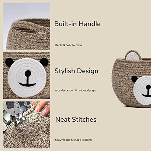 CherryNow Baby Basket for Gifts Empty, Cute Bear Design, Light Brown - Image 7