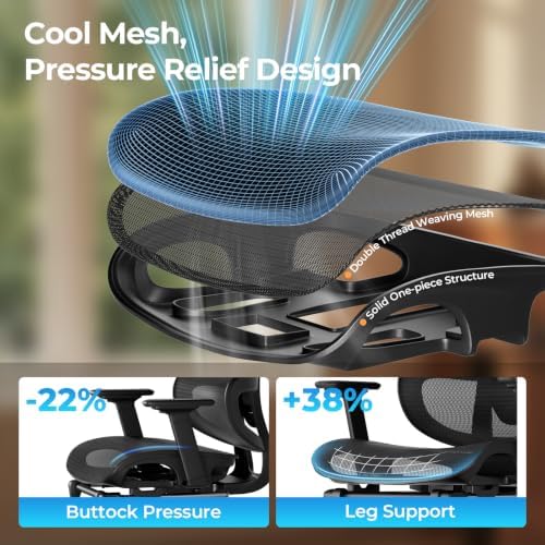 HLDIRECT Ergonomic Mesh Office Chair - Image 4