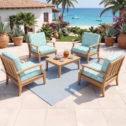 8Pcs Patio Cushion Covers Stretch Outdoor Furniture Protector Slipcovers - Image 6