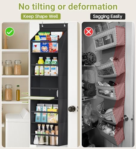AOODA 2 Pack Over the Door Organizer, Large Capacity Closet Door Hanging - Image 3