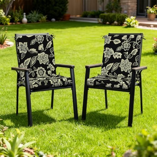 DYTXIII Outdoor High Back Chair Cushions Set of 2, 44x20 in Water Repellent - Image 2
