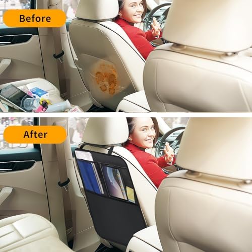 Kick Mats with Organizer -2 Pack Backseat Protector SeatCovers - Image 6