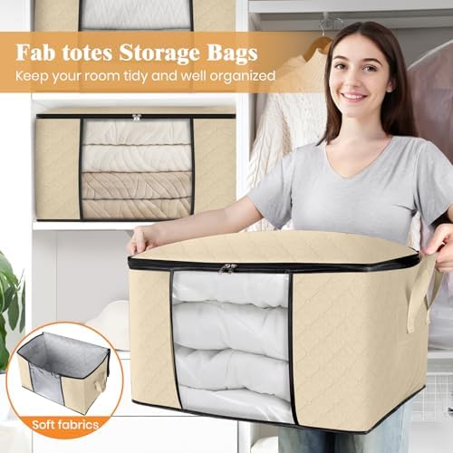 Fab totes 6 Pack Storage Bags for Clothes Blanket Storage Bins - Image 5