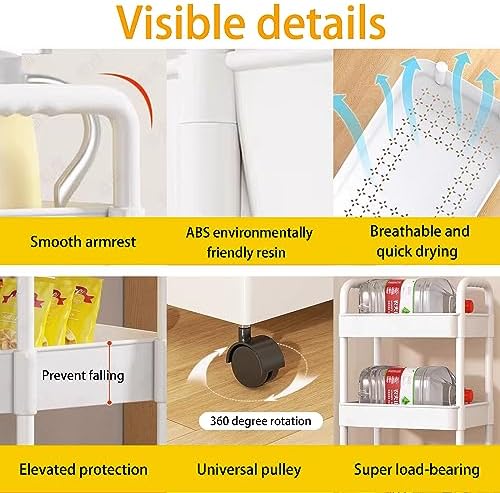 Baby Diaper Caddy, Plastic Movable Diaper Cart - Image 4