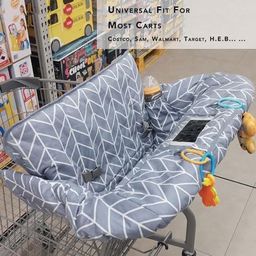 ICOPUCA Shopping Cart Cover for Baby, 2 in 1 cart Cover for Babies N high Chair - Image 3