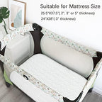 Pack and Play Sheets Fitted Quilted Waterproof Protector, 2 Pack Pad Covers - Image 6