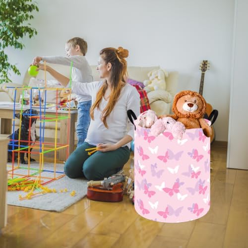 Large Laundry Basket Canvas Storage Bins Baby Nursery Hamper - Image 6