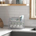 SONGMICS 2-Tier Pull Out Cabinet Organizers, Under Sink Organizer, Bathroom - Image 2
