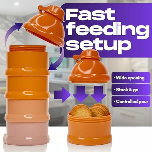 Mommy's Helper Pak N' Stak Baby Formula Dispenser, 4 Compartments - Image 4