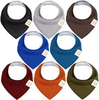 8pk Organic Baby Bandana Bibs for Drooling and Teething by KeaBabies