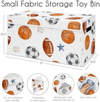 Sweet Jojo Designs Sports Theme Boy Collapsible Toy Storage Box Chest Organizer - Image 6